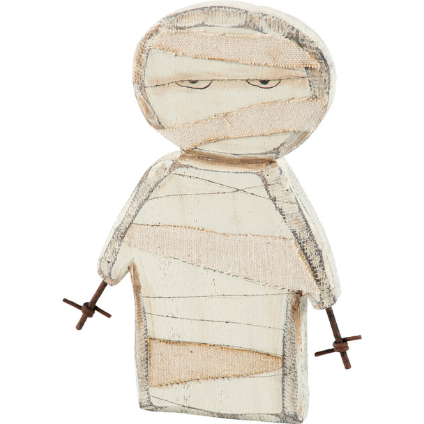 Grumpy Wooden Mummy Figurine - 6.5 Inch from Primitives by Kathy