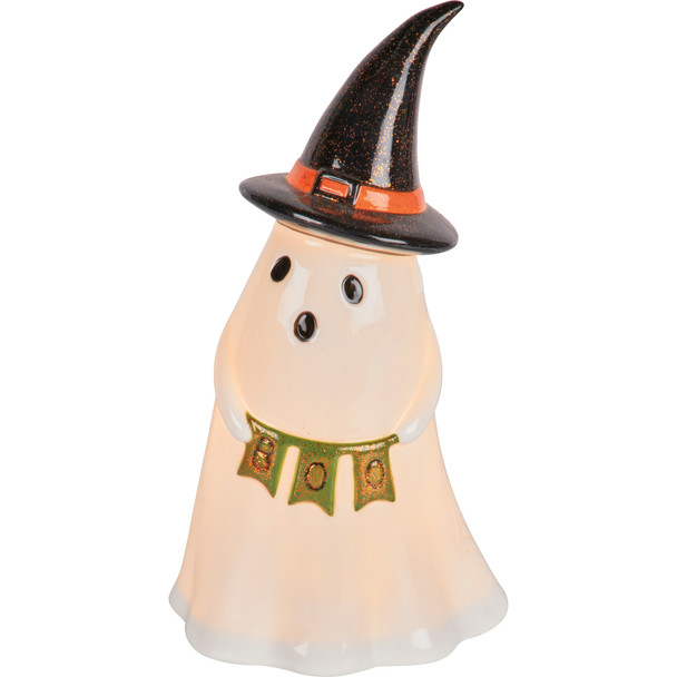 Decorative Stoneware Figurine - Boo Ghost Witch 9 Inch from Primitives by Kathy