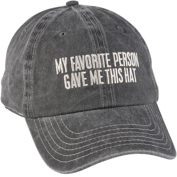 Adjustable Stonewashed Baseball Cap - My Favorite Person from Primitives by Kathy