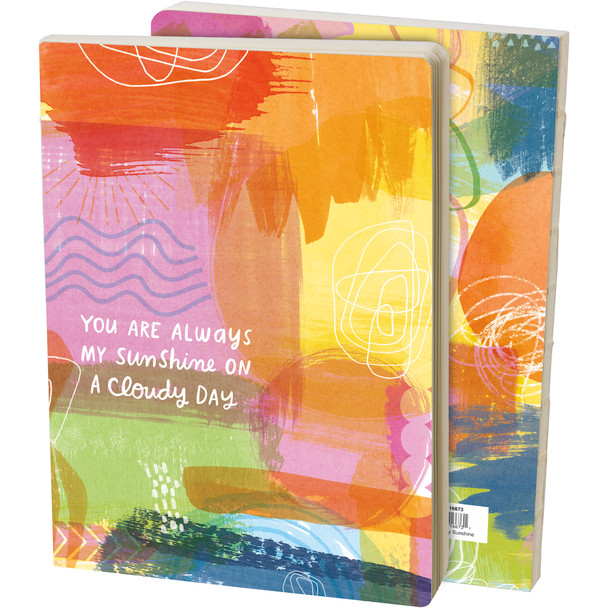 Double Sided Paper Journal - You Are Always My Sunshine - Colorful Abstract Art Design - 160 Pages from Primitives by Kathy