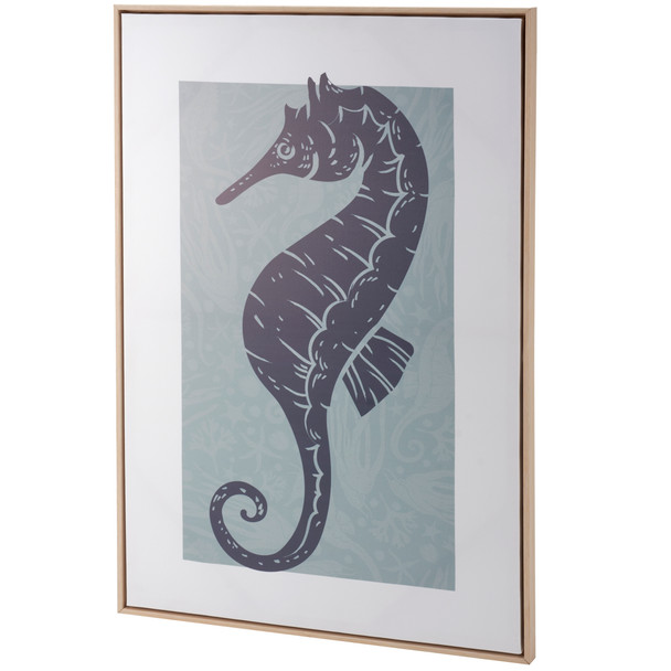 Decorative Framed Canvas Wall Art Decor - Seahorse 20x30 - Beach Collection from Primitives by Kathy