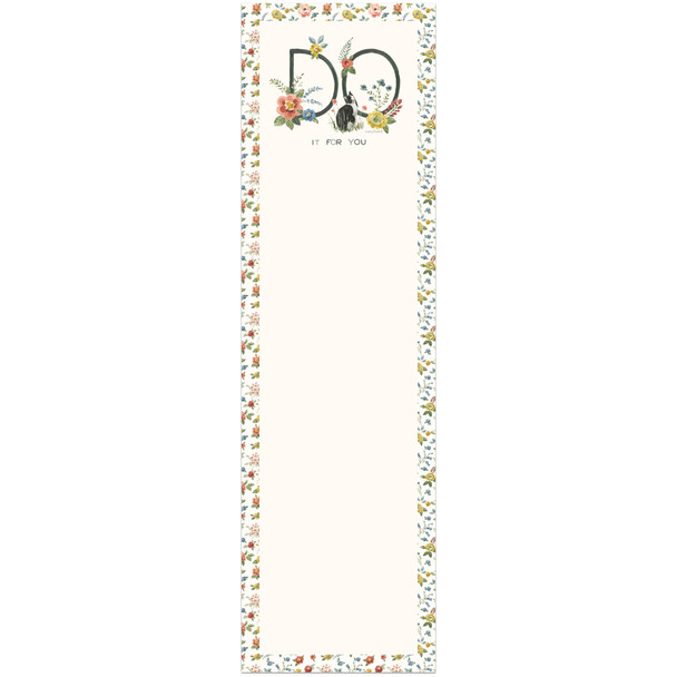 Magnetic Paper List Notepad - Do It For (60 Pages) - Floral Cat Design from Primitives by Kathy