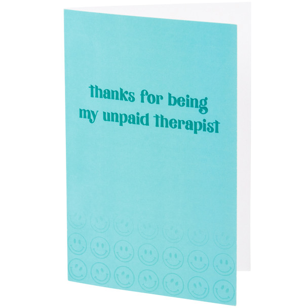 Set of 6 Greeting Cards With Envelopes - Thanks For Being My Unpaid Therapist from Primitives by Kathy