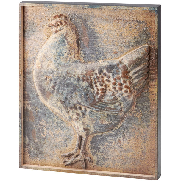 Decorative Wooden Wall Decor Art - Dimensional Farmhouse Chicken 15.75 In x 19.5 In from Primitives by Kathy