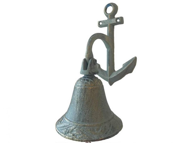 Handcrafted Antique Bronze Cast Iron Wall Hanging Anchor Bell 8" from Hampton Creations Handcrafted Antique Bronze Cast Iron Wall Hanging Anchor Bell 8" from Hampton Creations