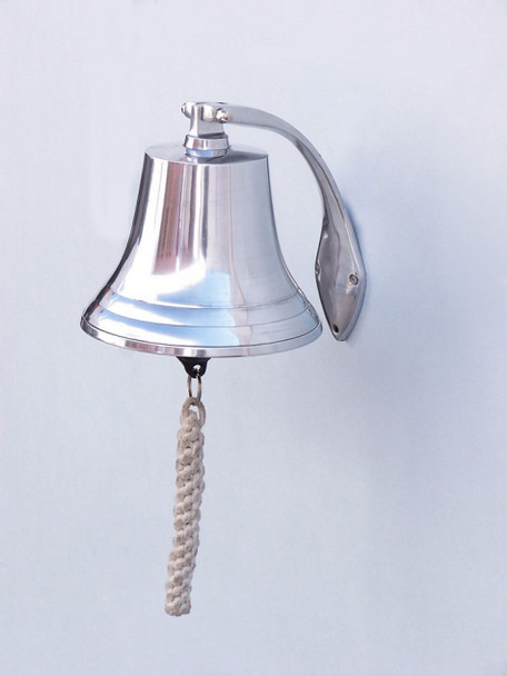 Handcrafted Chrome Hanging Harbor Bell 7" from Hampton Creations