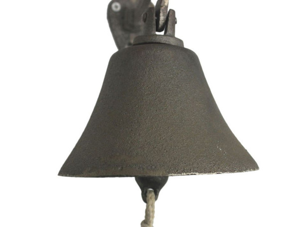 Handcrafted Cast Iron Hanging Ship's Bell 6" from Hampton Creations