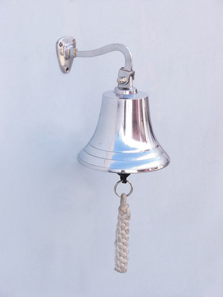 Handcrafted Chrome Hanging Ship's Bell 6" from Hampton Creations