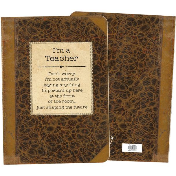 Vintage Themed I'm A Teacher Just Shaping The Future Journal Notebook from Primitives by Kathy