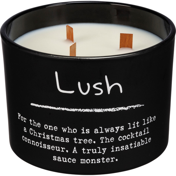 Matte Black Lush Cocktail Connoisseur Soy Based Wax Candle (Sea Salt & Sage Scent) from Primitives by Kathy