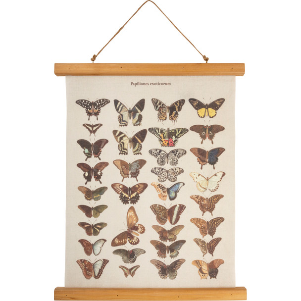 Butterfly Print Design Decorative Canvas Wall Décor Hanging 15.75 Inch x 19.25 Inch from Primitives by Kathy