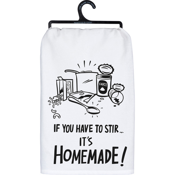 If You Stir It It's Homemade Cotton Kitchen Dish Towel 28x28 from Primitives by Kathy