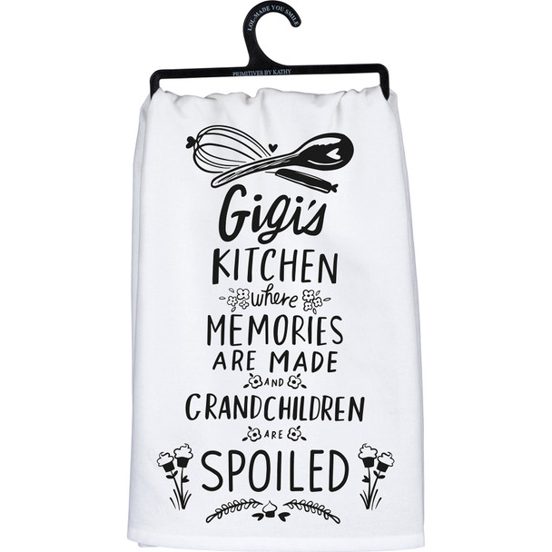 Gigi's Kitchen Where Memories Are Made Cotto Dish Towel 28x28 from Primitives by Kathy