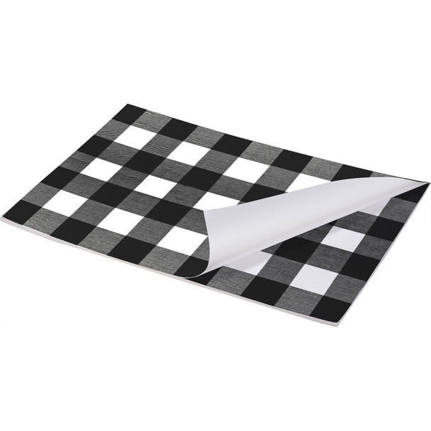 Black Buffalo Check Rectangular Single Use Paper Table Placemats Pad (24 Placemats) from Primitives by Kathy