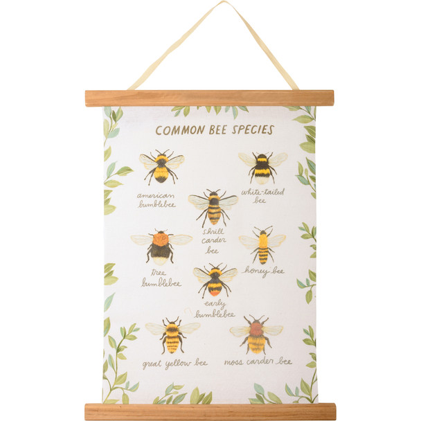 Hanging Canvas Wall Art Decor - Common Bee Species Design 15x20 from Primitives by Kathy