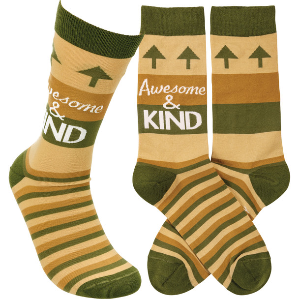 Awesome & Kind Colorfully Printed Cotton Socks from Primitives by Kathy