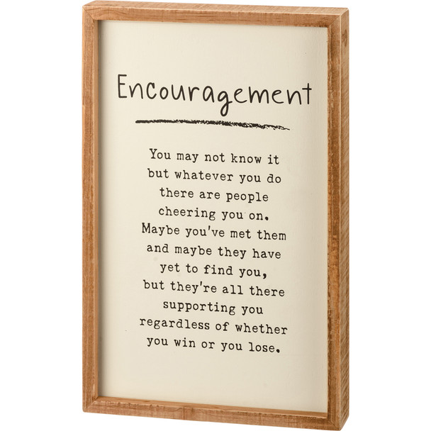 Encouragement Themed Poem Decorative Wall Décor Sign 9x14 from Primitives by Kathy