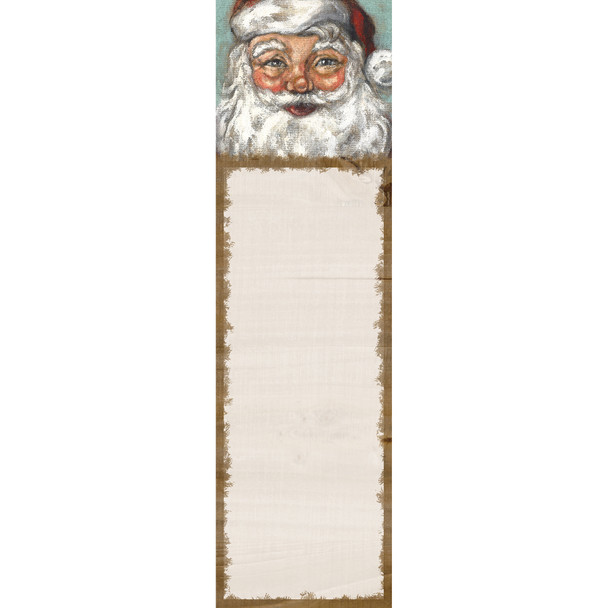Vintage Santa Face Magnetic Paper List Notepad (60 Pages) from Primitives by Kathy