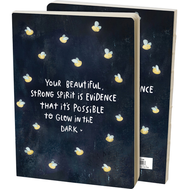 Firefly Design Your Strong Spirit Glows In The Dark Double Sided Paper Journal Notebook from Primitives by Kathy