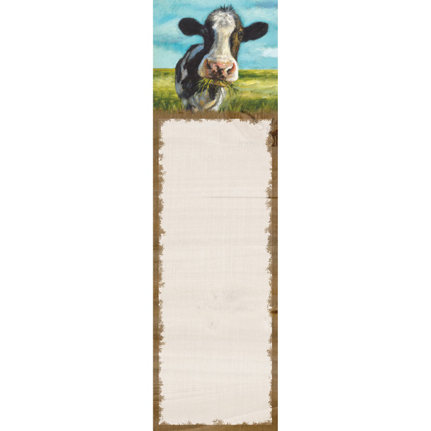 Dairy Cow With A Mouthful of Hay Magnetic Paper List Notepad (60 Pages) from Primitives by Kathy