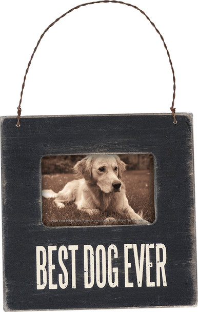 Dog Lover Best Dog Ever Mini Wooden Photo Picture Frame (Holds 3x2 Photo) from Primitives by Kathy