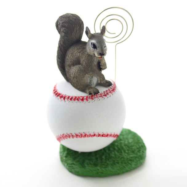 Desktop Hand Painted Animal Baseball Memo Holder - Squirrel Gray From Conversation Concepts