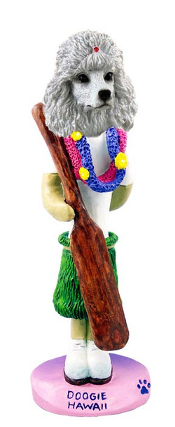 Dog Lover Doogie Collectible Figurine - Poodle White Hawaii From Conversation Concepts