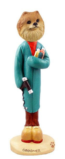 Dog Lover Hand-painted Figurine - Pomeranian Red Groomer Doogie Collectible From Conversation Concepts Dog Lover Hand-painted Figurine - Pomeranian Red Groomer Doogie Collectible From Conversation Concepts