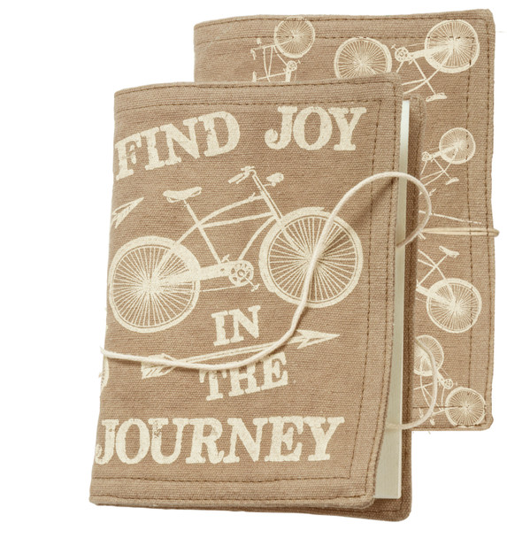 Find Joy In The Journey Stonewashed Canvas Journal (48 Unlined Pages) from Primitives by Kathy