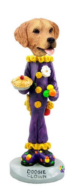 Dog Lover Hand-painted Figurine - Golden Retriever Clown Doogie Collectible From Conversation Concepts