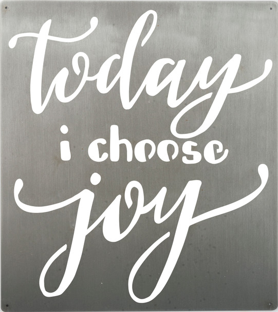 Today I Choose Joy Decorative Metal Wall Art Sign 10.5x11.75 from Primitives by Kathy