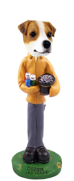 Dog Lover Hand-painted Figurine - Jack Russell Terrier Las Vegas Doogie Collectible From Conversation Concepts
