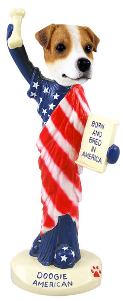 Dog Lover Hand-painted Figurine - Jack Russell Terrier American Doogie Collectible From Conversation Concepts