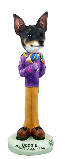 Dog Lover Doogie Collectible Figurine - Rat Terrier Party Animal From Conversation Concepts
