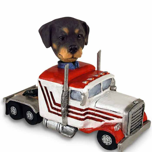 Dog Lover Hand-painted Figurine - Rottweiler Truck Tractor Doogie Collectible From Conversation Concepts
