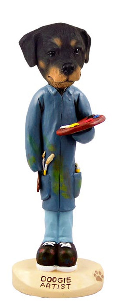 Dog Lover Doogie Collectible Figurine - Rottweiler Artist From Conversation Concepts