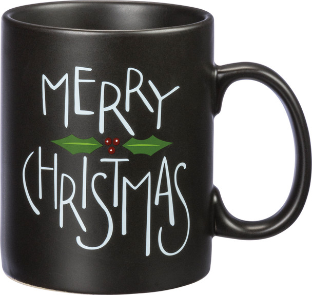 Holly Design Merry Christmas Stoneware Coffee Mug 20 Oz from Primitives by Kathy