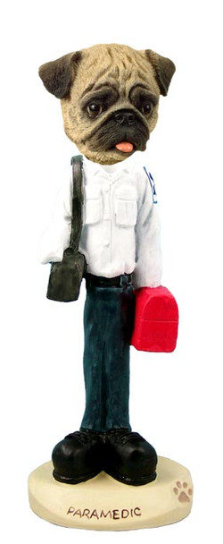 Dog Lover Hand-painted Figurine - Pug Brown Paramedic Doogie Collectible From Conversation Concepts