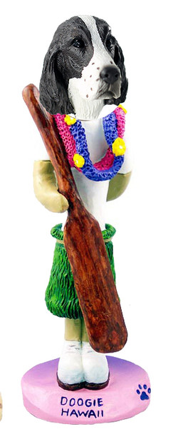 Dog Lover Hand-painted Figurine - Springer Spaniel Liver Hawaii Doogie Collectible From Conversation Concepts