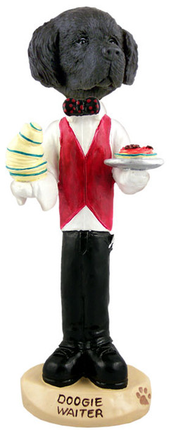 Dog Lover Doogie Collectible Figurine - Newfoundland Waiter From Conversation Concepts