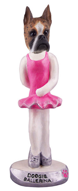 Dog Lover Doogie Collectible Figurine - Boxer Brindle Ballerina  From Conversation Concepts