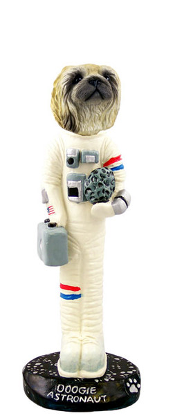 Dog Lover Hand-painted Figurine - Pekingese Astronaut Doogie Collectible From Conversation Concepts