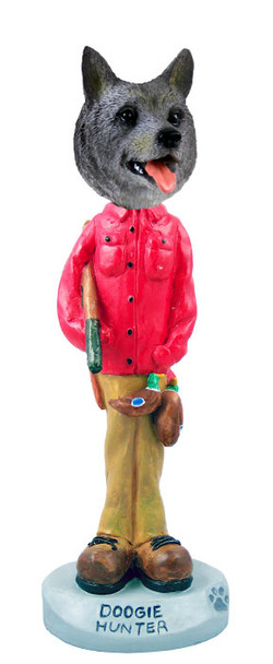 Dog Lover Hand-painted Figurine - Norwegian Elkhound Hunter Doogie Collectible From Conversation Concepts