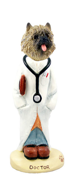 Dog Lover Hand-painted Figurine - Cairn Terrier Red Doctor Doogie Collectible From Conversation Concepts