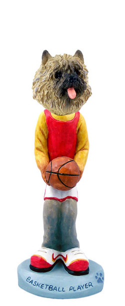 Dog Lover Hand-painted Figurine - Cairn Terrier Red Basketball Doogie Collectible From Conversation Concepts