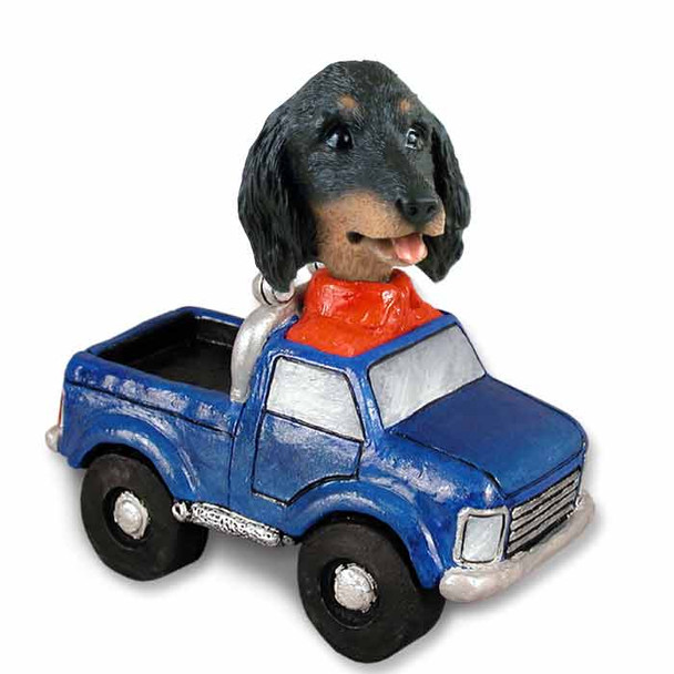 Dog Lover Hand-painted Figurine - Dachshund Longhaired Black Pickup Doogie Collectible From Conversation Concepts