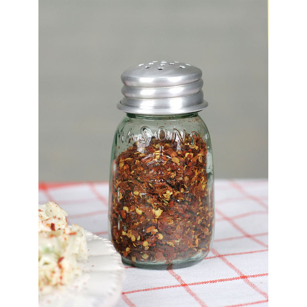 Mini Mason Glass Crushed Red Pepper Shaker 4.25 Inch x 2.25 Inch from CTW Home Collection