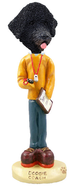 Dog Lover Hand-painted Figurine - Portuguese Water Dog Coach Doogie Collectible From Conversation Concepts
