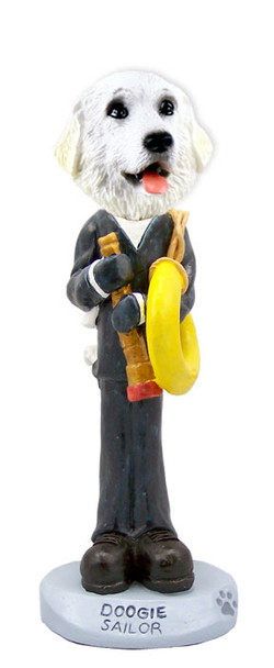 Dog Lover Doogie Collectible Figurine - Great Pyrenees Sailor From Conversation Concepts