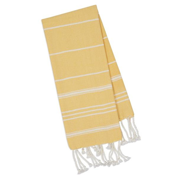 Snapdragon Yellow Cotton Fouta Kitchen Dish Towel 20x30 from Design Imports